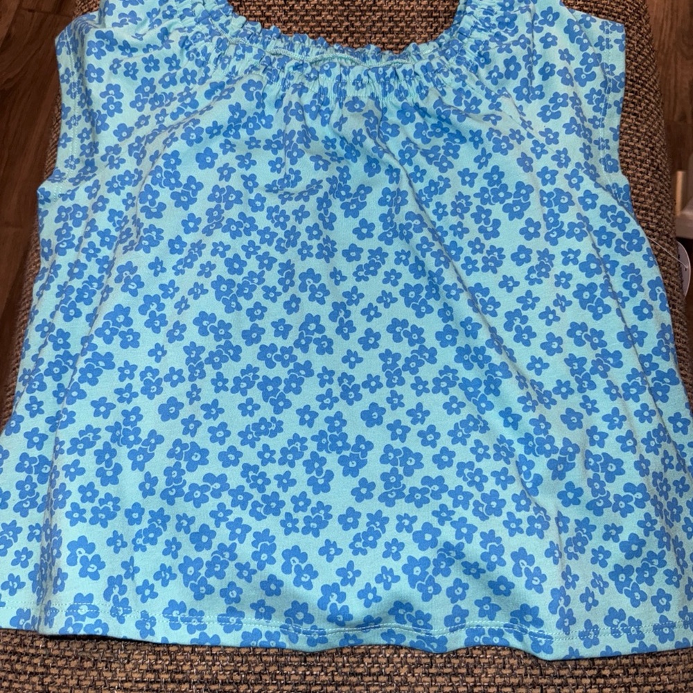 wonder nation Light Aqua Sleeveless Top with Blue Trim